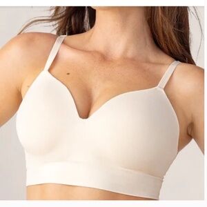 Shapermint Truekind® Supportive Comfort Wireless Shaping Bra Sz L Chai